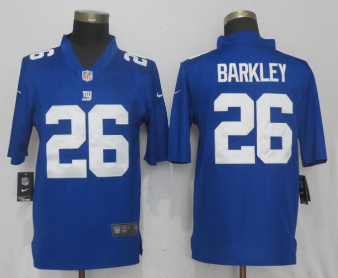 Men New York Giants #26 Barkley Blue Nike Vapor Untouchable Limited NFL Jerseys